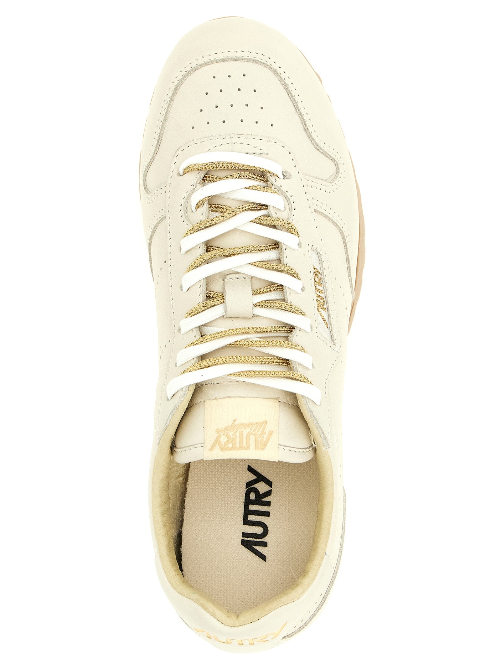 Autry Beige Cowhide Low Top Sneakers - EU41/US11