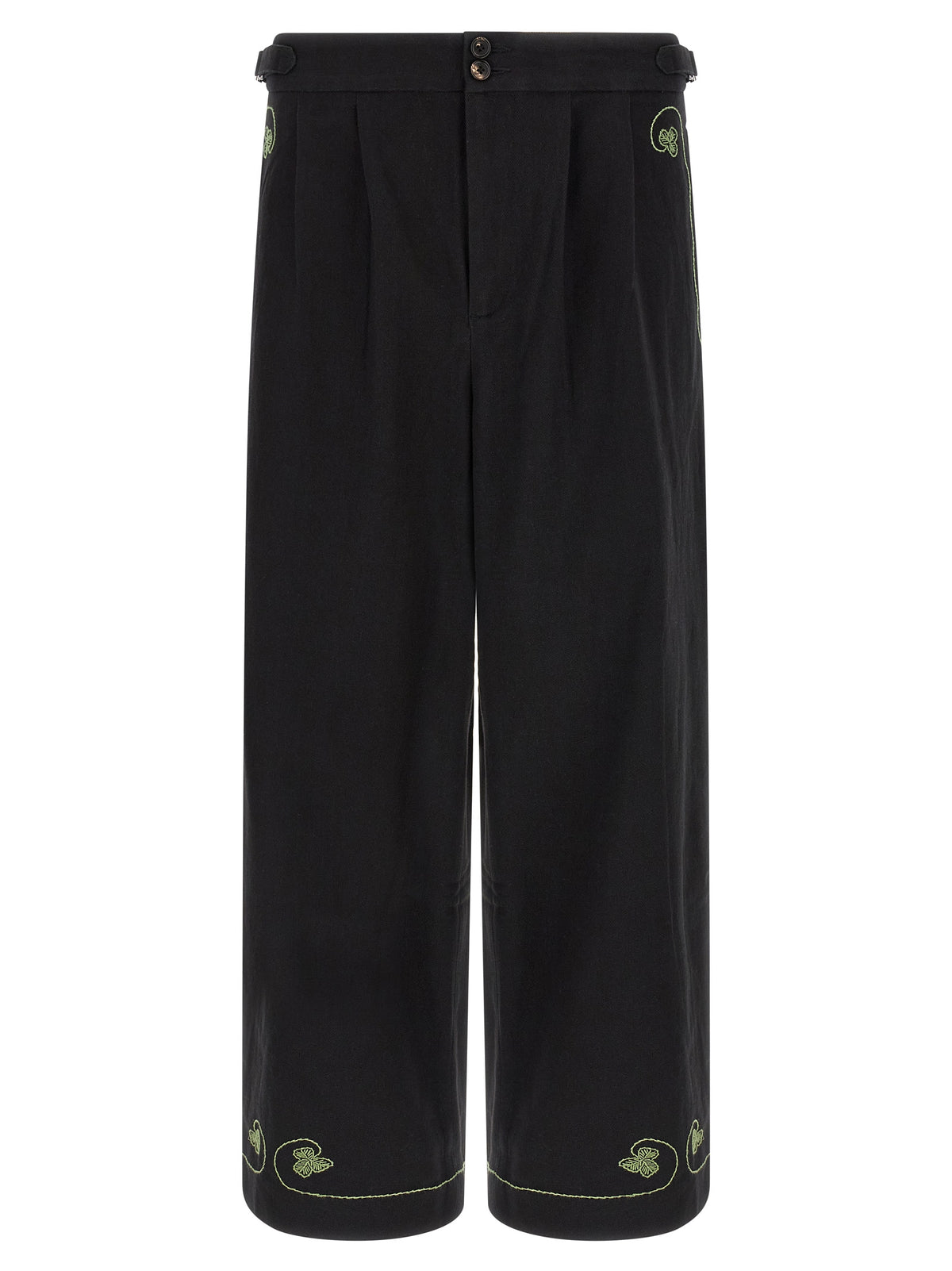 BODE Black Cotton Casual Pants