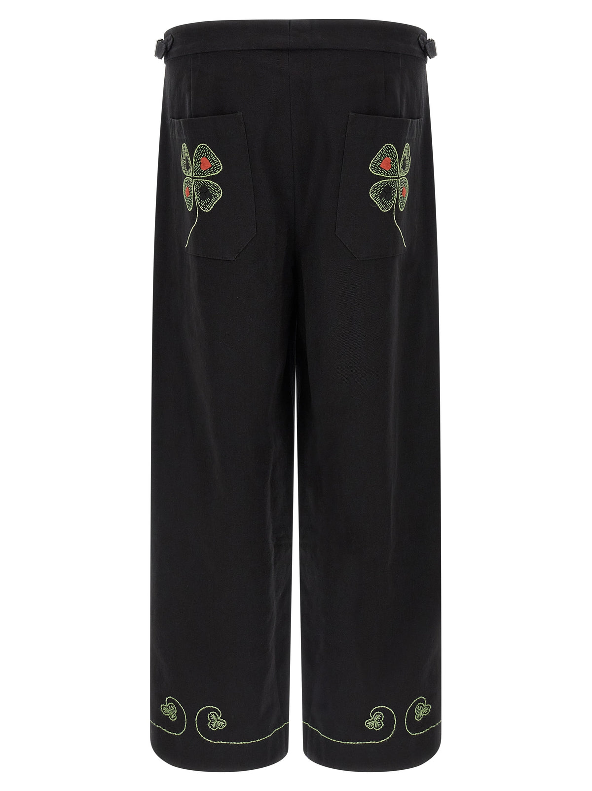 BODE Black Cotton Casual Pants