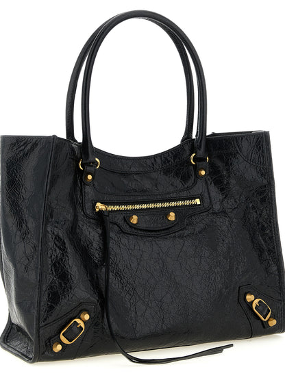 Balenciaga Arena Storico ‘Le City S’ Black Lamb Leather Tote Bag