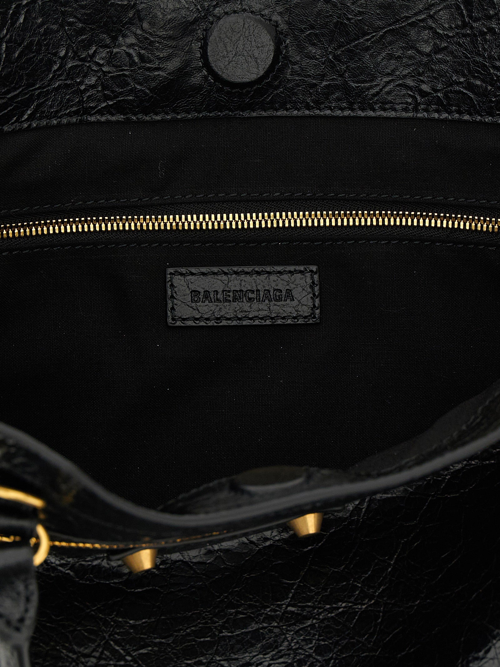 Balenciaga Arena Storico ‘Le City S’ Black Lamb Leather Tote Bag