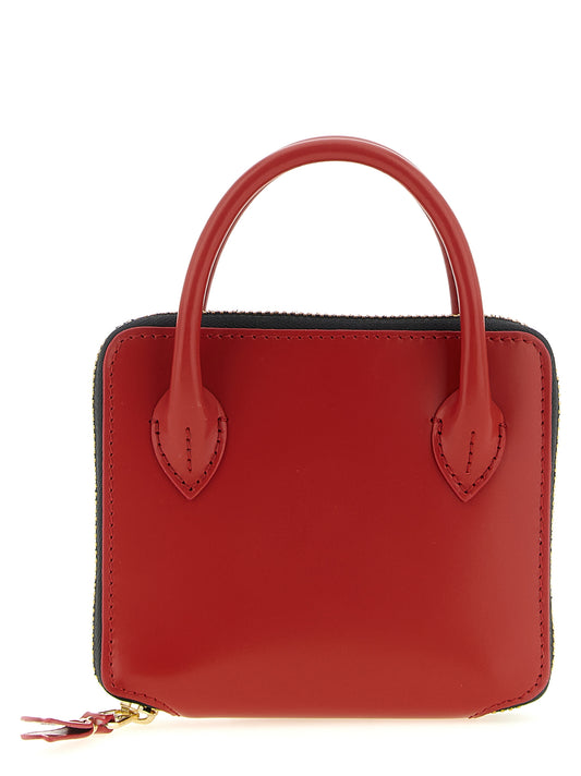 Comme Des Garçons Multicolor Cowhide Cardholder – Red