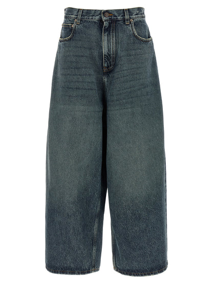 Balenciaga Blue Cotton Relaxed Fit Jeans