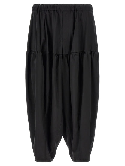 Comme Des Garçons Black Polyester Barrel Leg Casual Pants