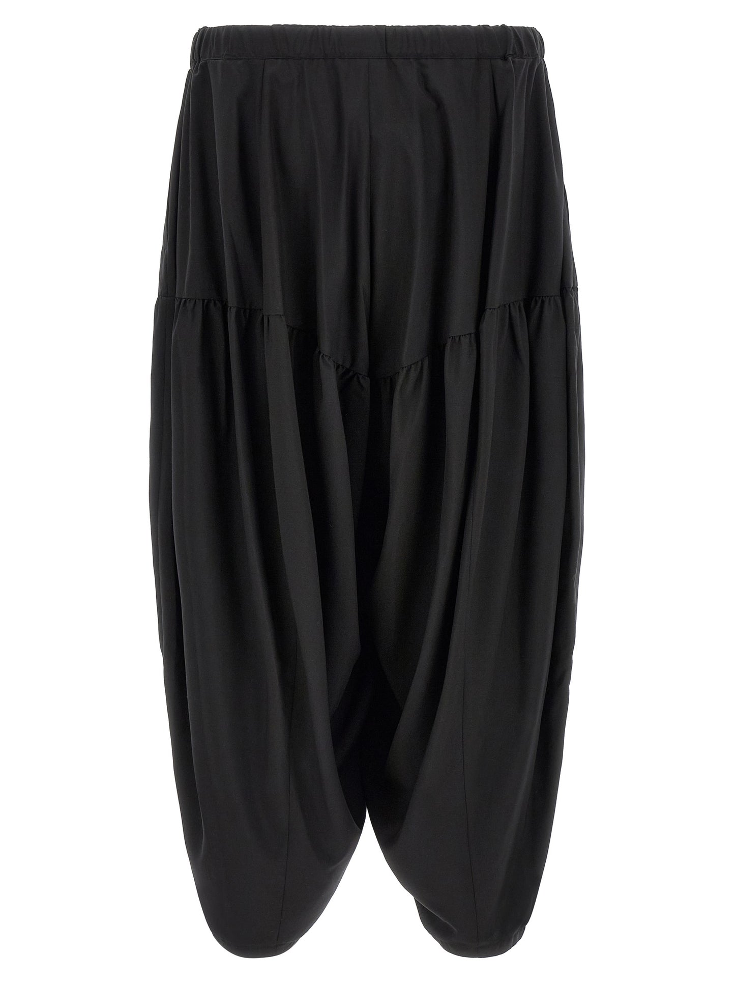 Comme Des Garçons Black Polyester Barrel Leg Casual Pants