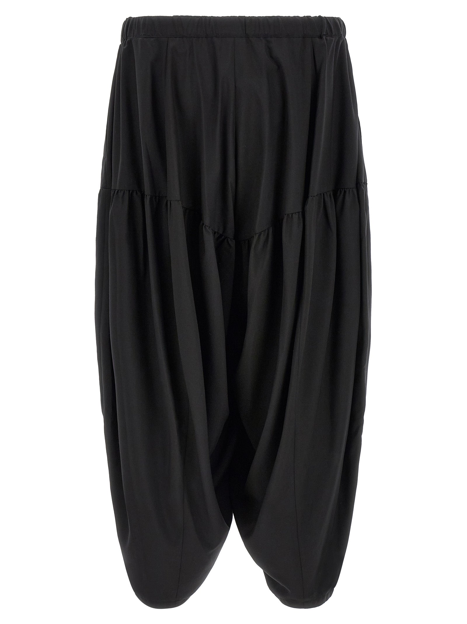 Comme Des Garçons Black Polyester Barrel Leg Casual Pants