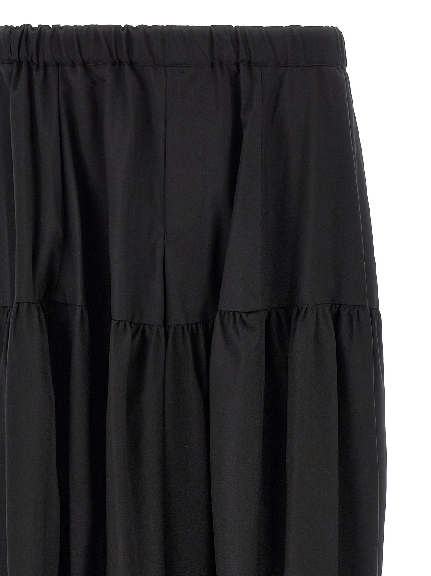 Comme Des Garçons Black Polyester Barrel Leg Casual Pants