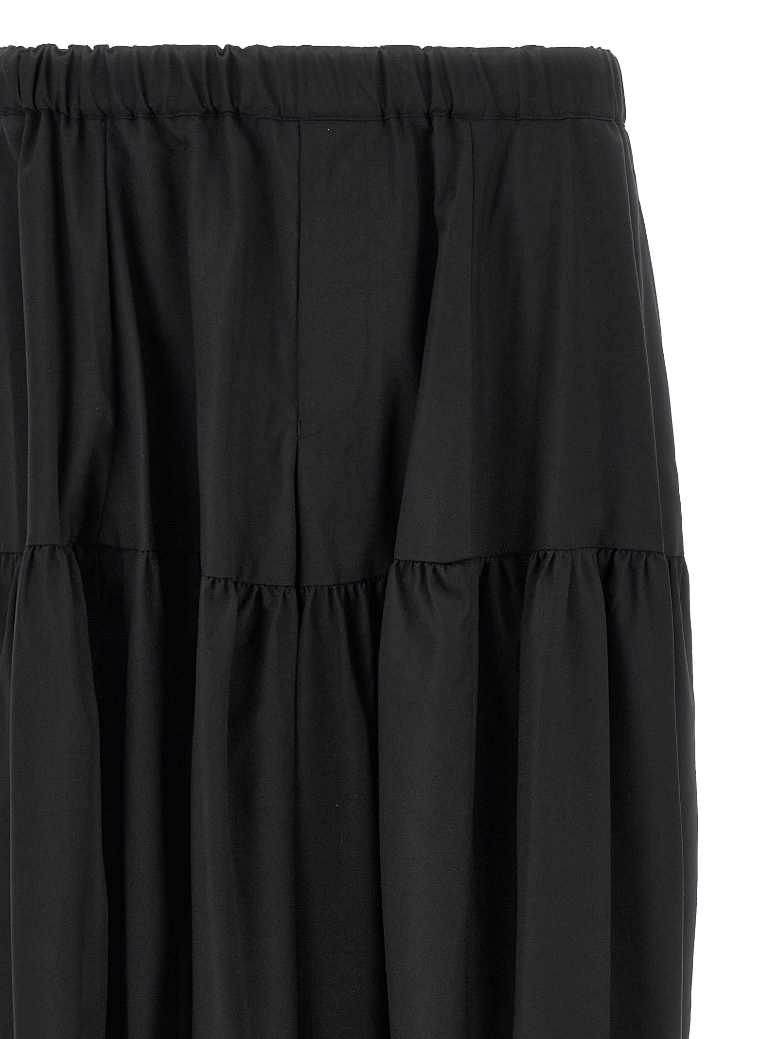 Comme Des Garçons Black Polyester Barrel Leg Casual Pants