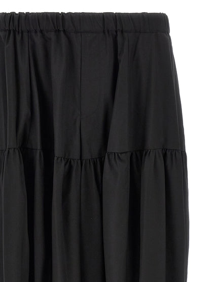 Comme Des Garçons Black Polyester Barrel Leg Casual Pants