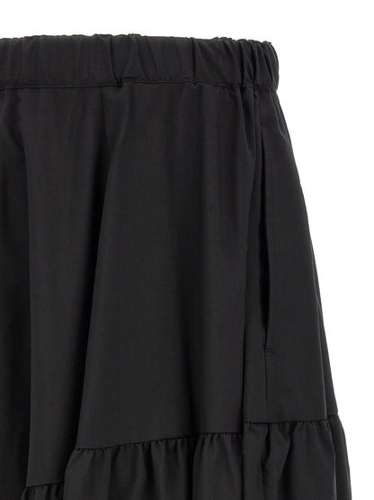 Comme Des Garçons Black Polyester Barrel Leg Casual Pants