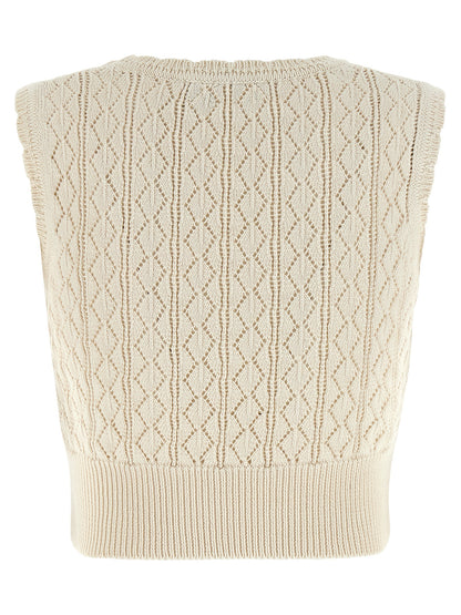 Vivienne Westwood Beige Cotton Sleeveless T-Shirt