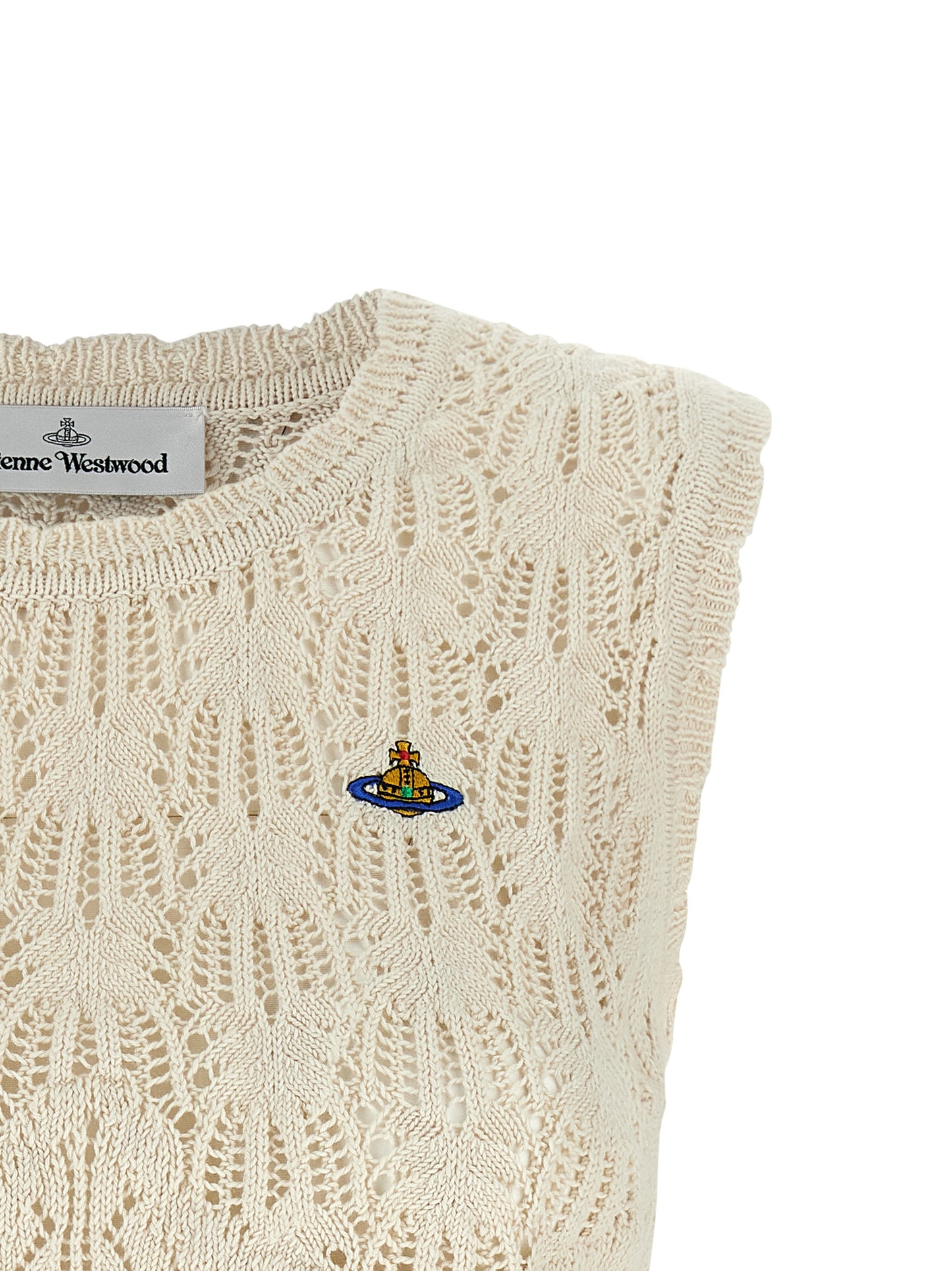 Vivienne Westwood Beige Cotton Sleeveless T-Shirt