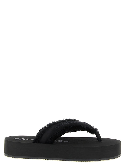 Balenciaga Jet Lag Black Viscose Slides