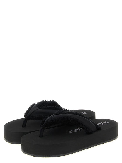 Balenciaga Jet Lag Black Viscose Slides
