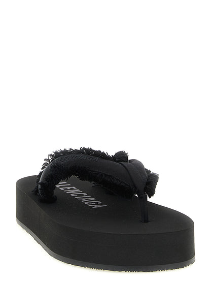 Balenciaga Jet Lag Black Viscose Slides