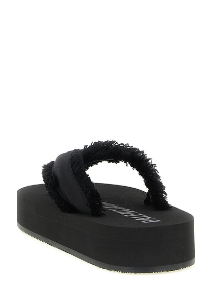 Balenciaga Jet Lag Black Viscose Slides
