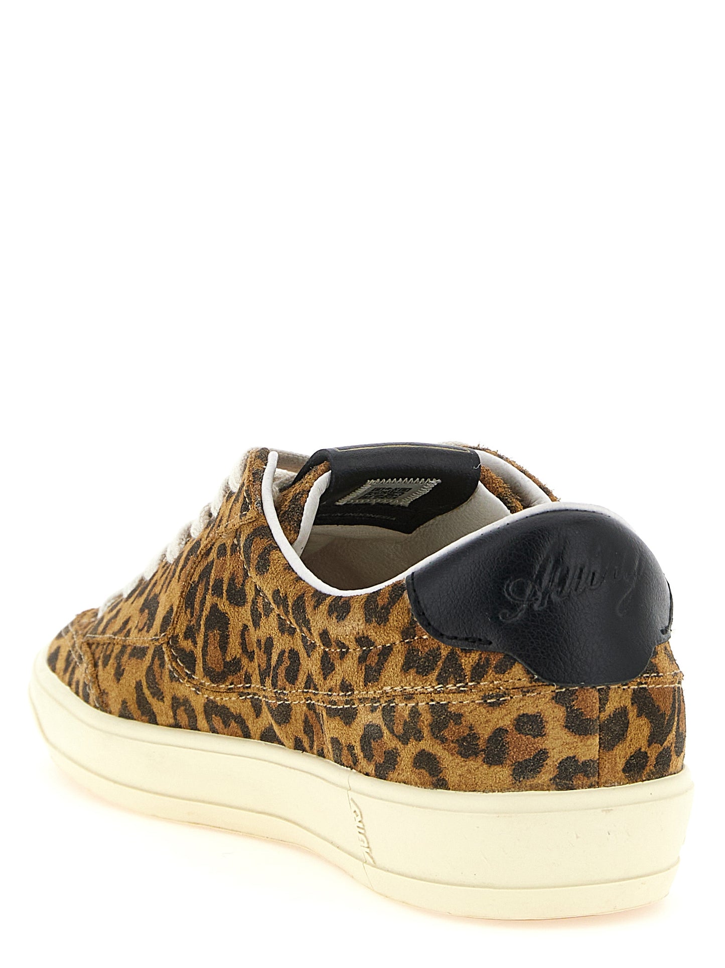Autry Brown Leopard Print Cowhide Low Top Sneakers
