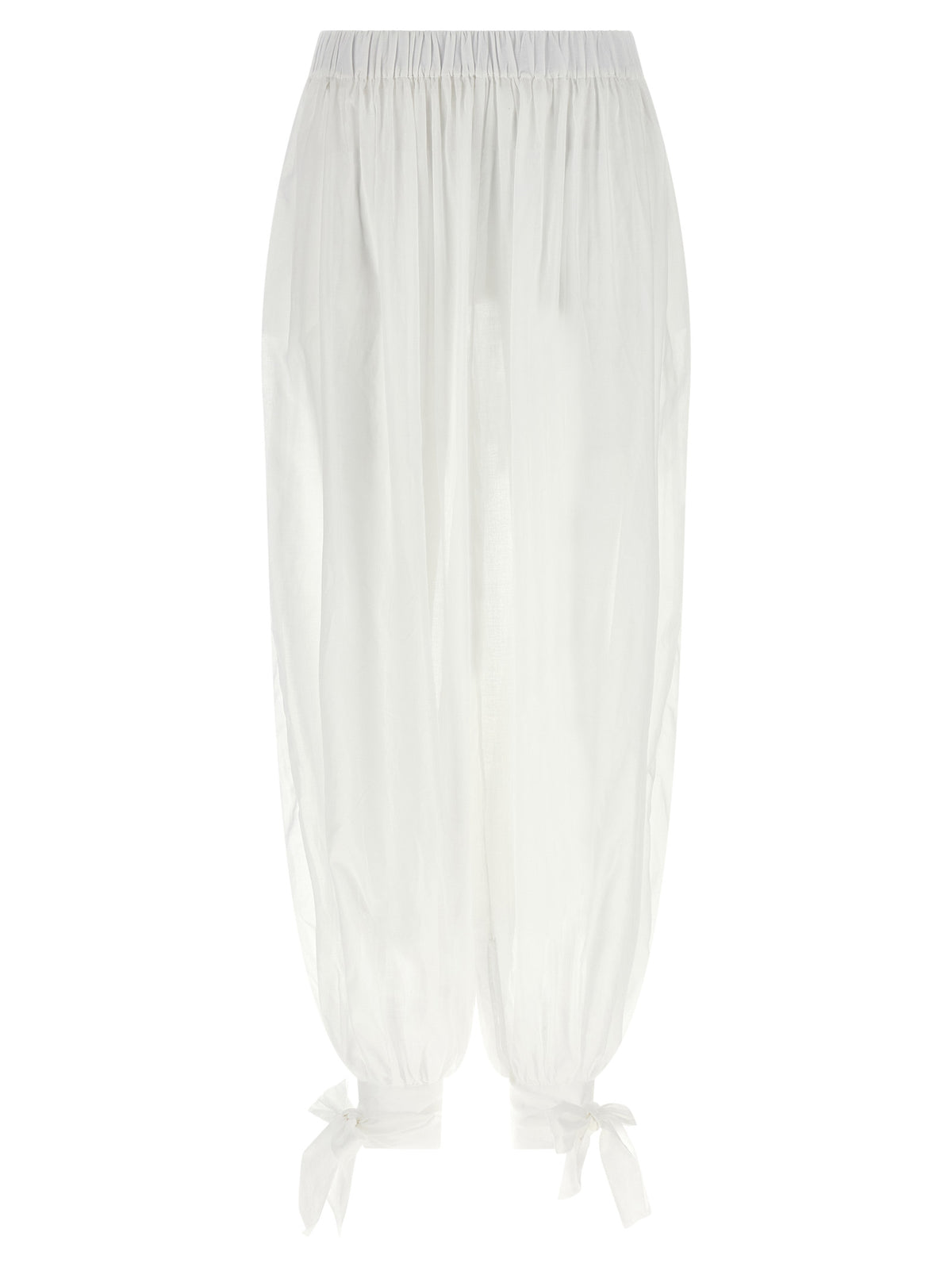 The Andamane White Cotton Casual Pants