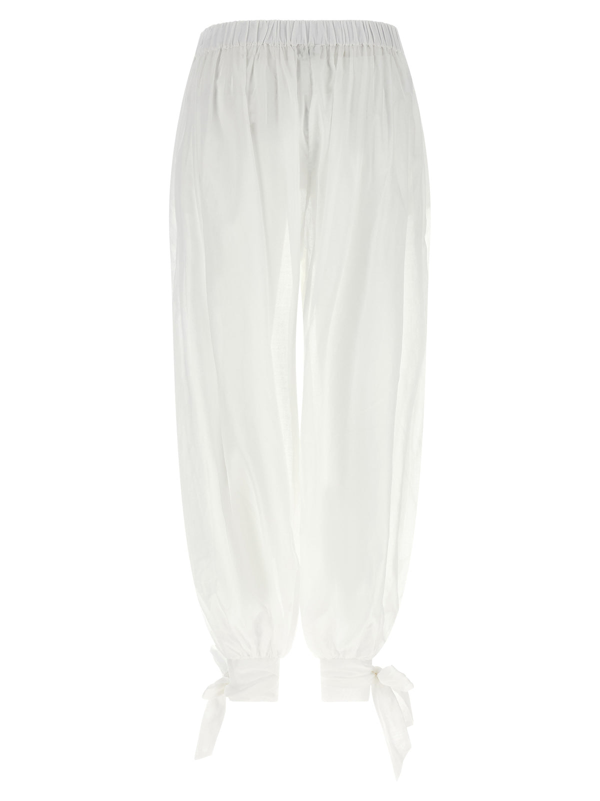 The Andamane White Cotton Casual Pants