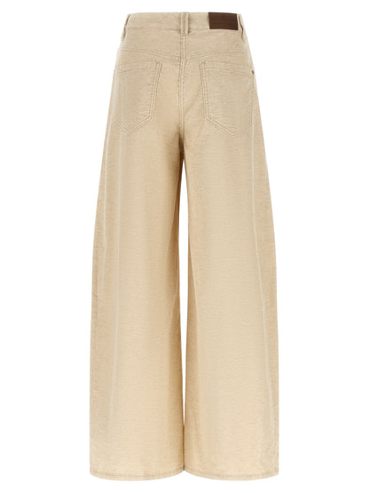 Brunello Cucinelli Beige Cotton Casual Pants