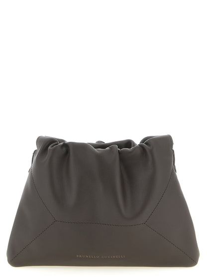 Brunello Cucinelli Brown Calfskin Clutch Bag