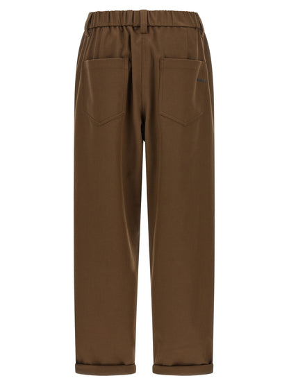 Brunello Cucinelli Brown Cotton Casual Pants