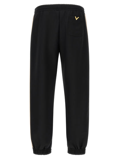 Valentino Garavani Black Polyester Athletic Pants