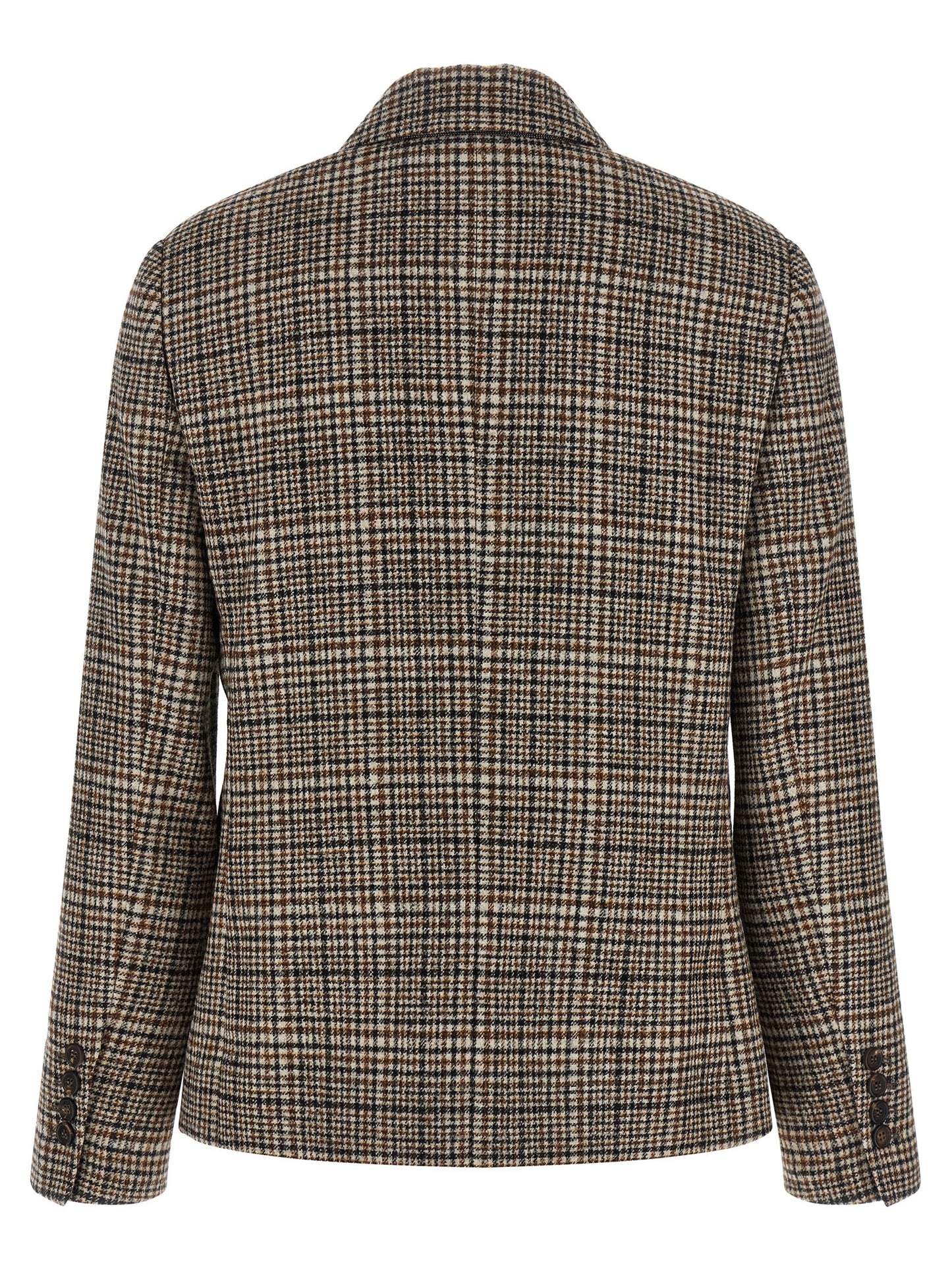 Brunello Cucinelli Beige Alpaca Leather Blazer