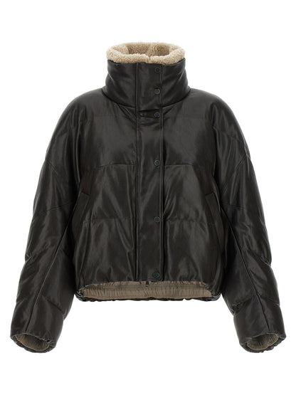 Brunello Cucinelli Brown Lamb Leather Jacket
