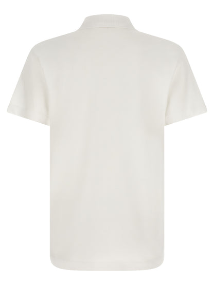 Versace White Cotton Piqué Polo Shirt with Medusa Logo
