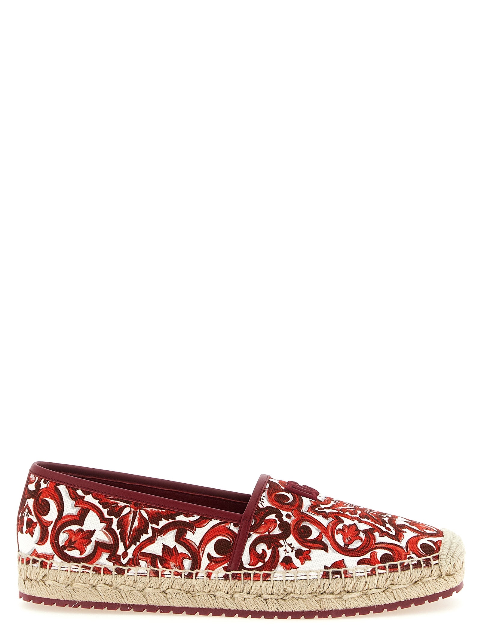 Dolce & Gabbana Multicolor Cotton Espadrilles – Majolica Print