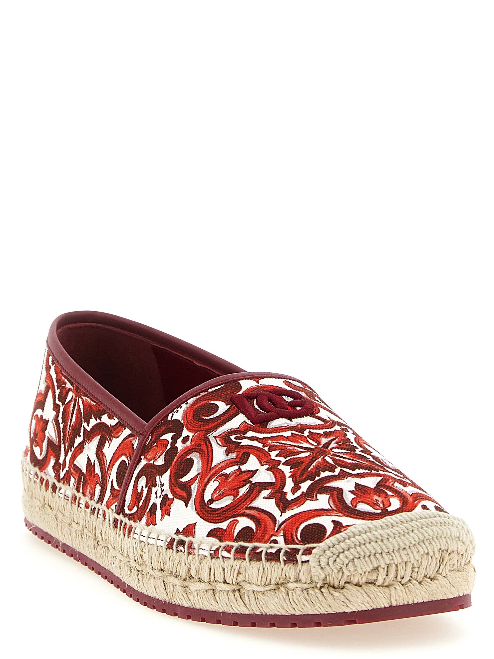 Dolce & Gabbana Multicolor Cotton Espadrilles – Majolica Print