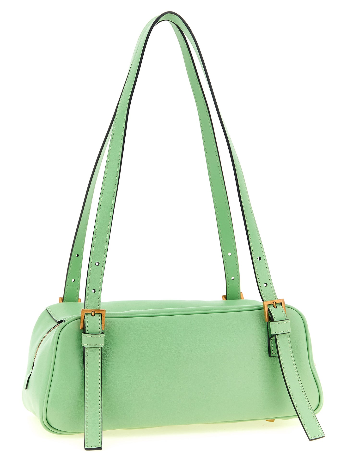 Versace Emblème Bicolor Lamb Leather Shoulder Bag in Green