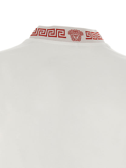 Versace Multicolor Cotton T-Shirt in Red