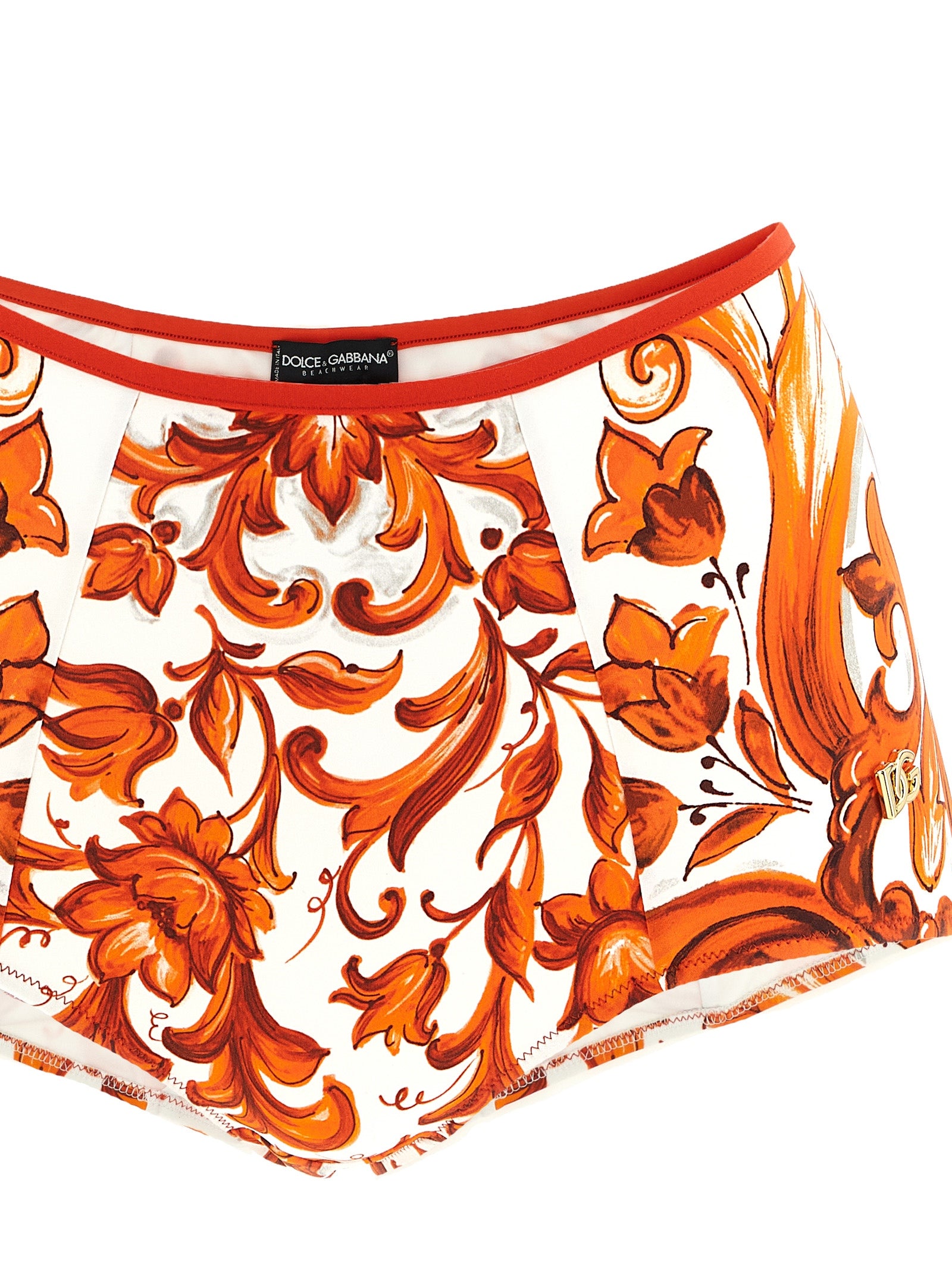 Dolce & Gabbana Orange Majolica-print Bikini Set