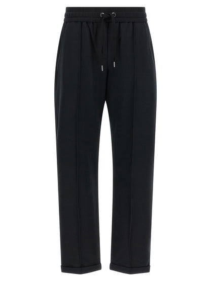 Brunello Cucinelli Black Cotton Joggers