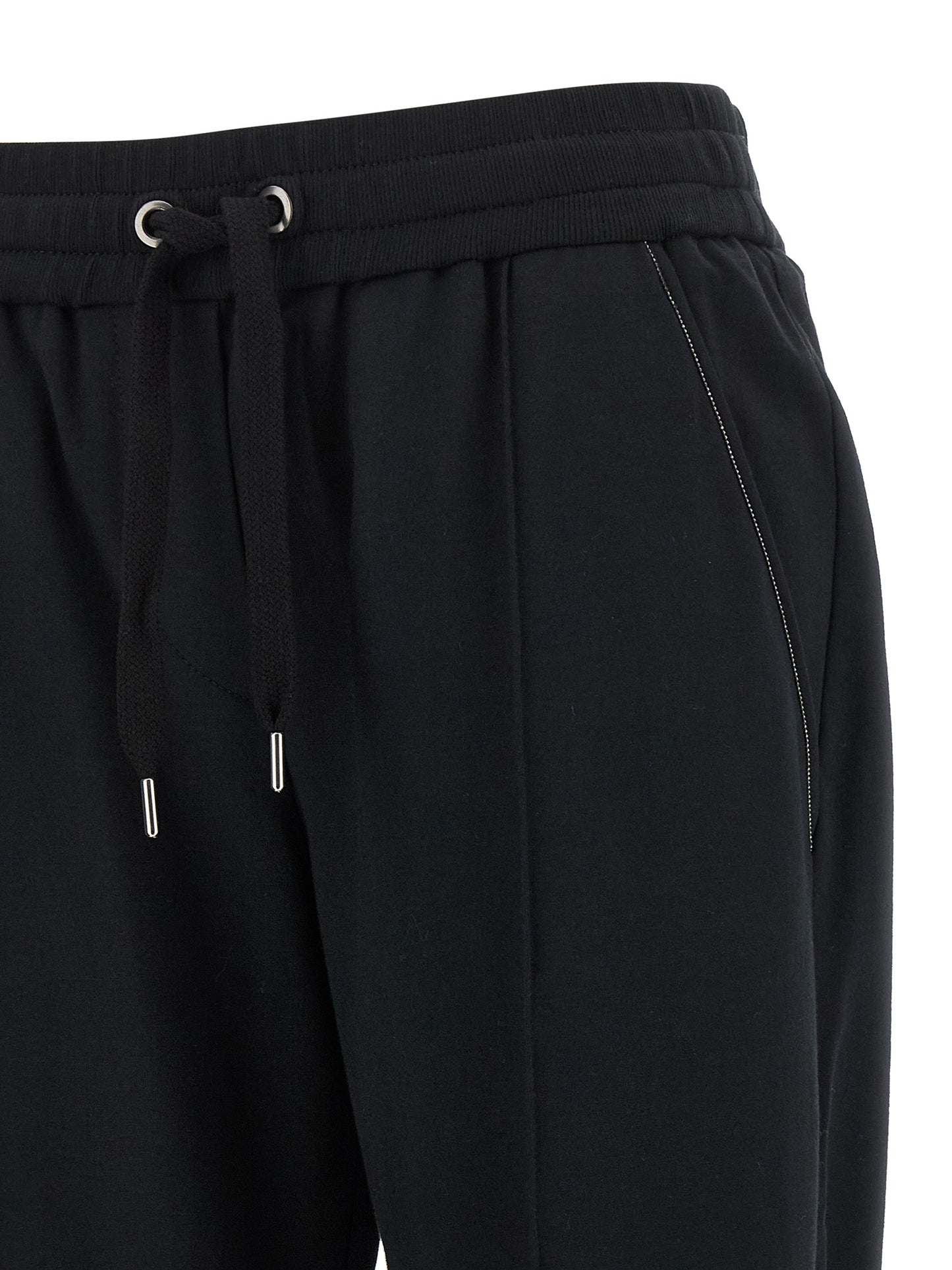 Brunello Cucinelli Black Cotton Joggers