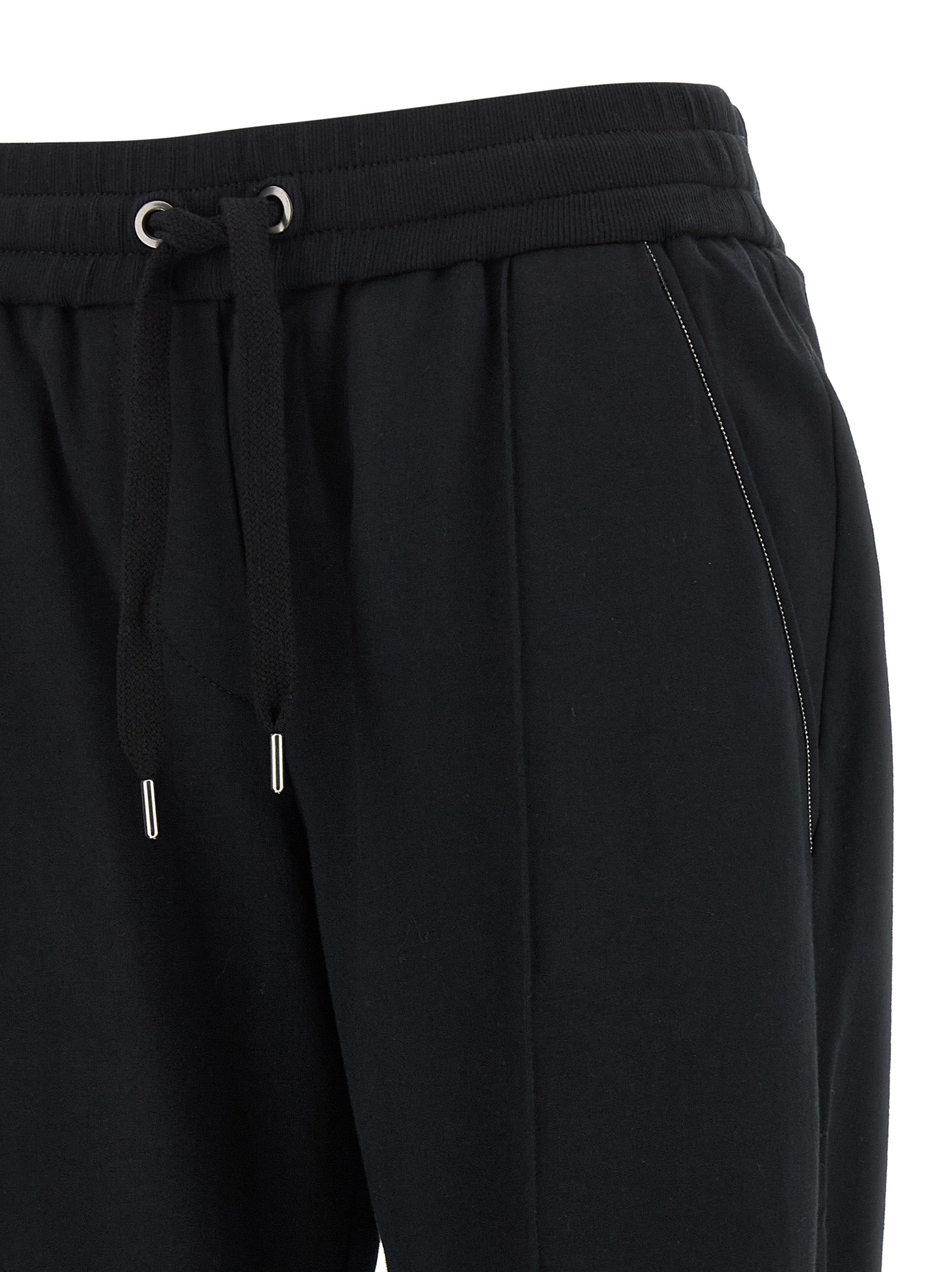 Brunello Cucinelli Black Cotton Joggers