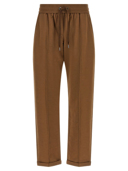 Brunello Cucinelli Brown Cotton Joggers