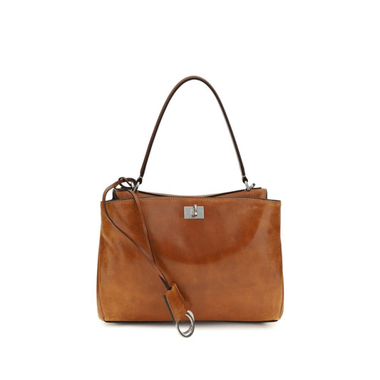 Balenciaga Brown Lamb Leather Small Rodeo Handbag
