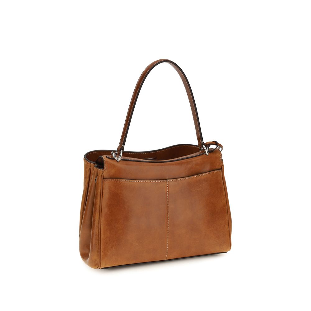 Balenciaga Brown Lamb Leather Small Rodeo Handbag