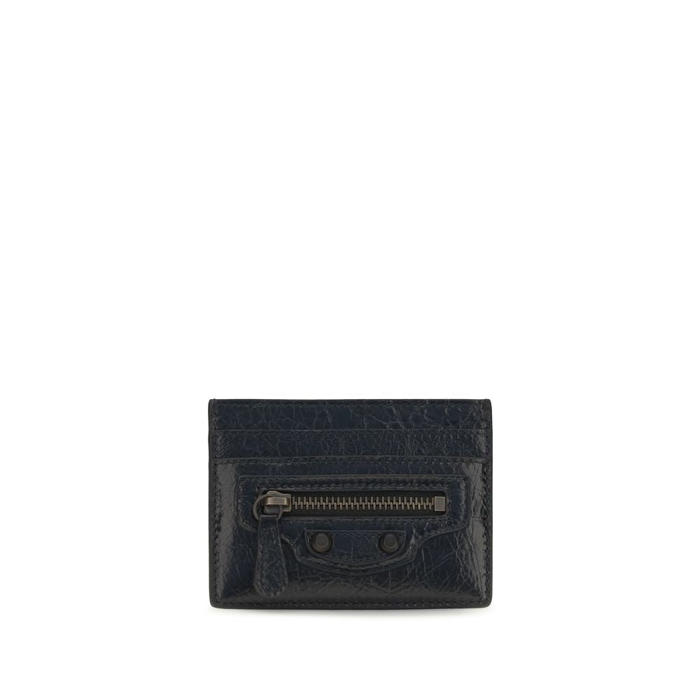 Balenciaga Black Lamb Leather Le City Card Holder Wallet