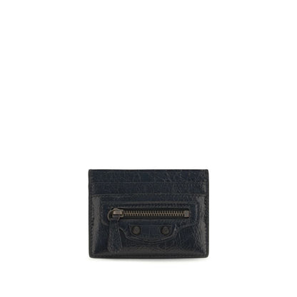 Balenciaga Black Lamb Leather Le City Card Holder Wallet