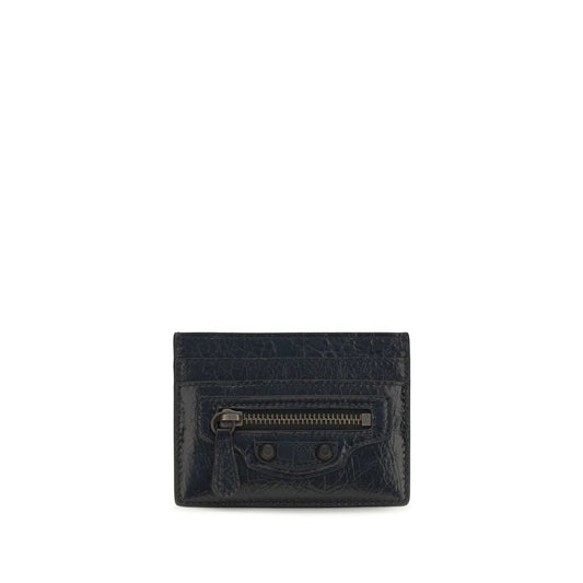 Balenciaga Black Lamb Leather Le City Card Holder Wallet