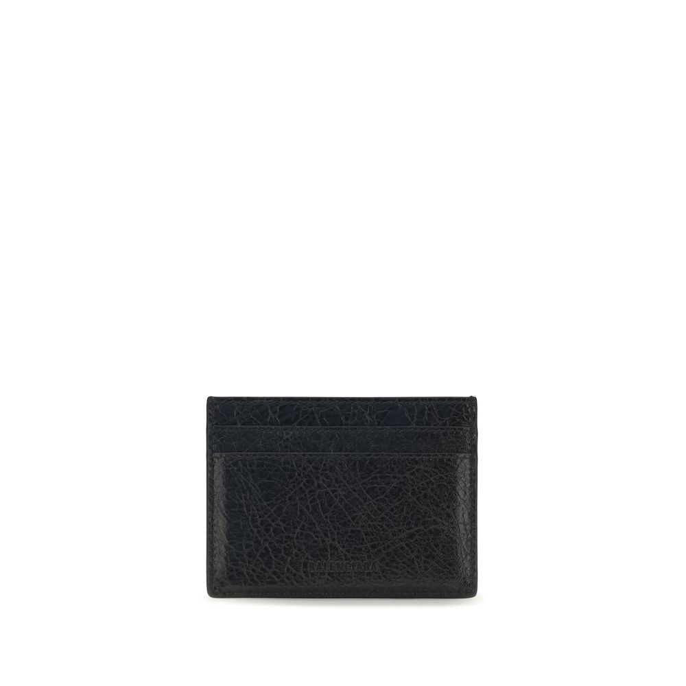 Balenciaga Black Lamb Leather Le City Card Holder Wallet