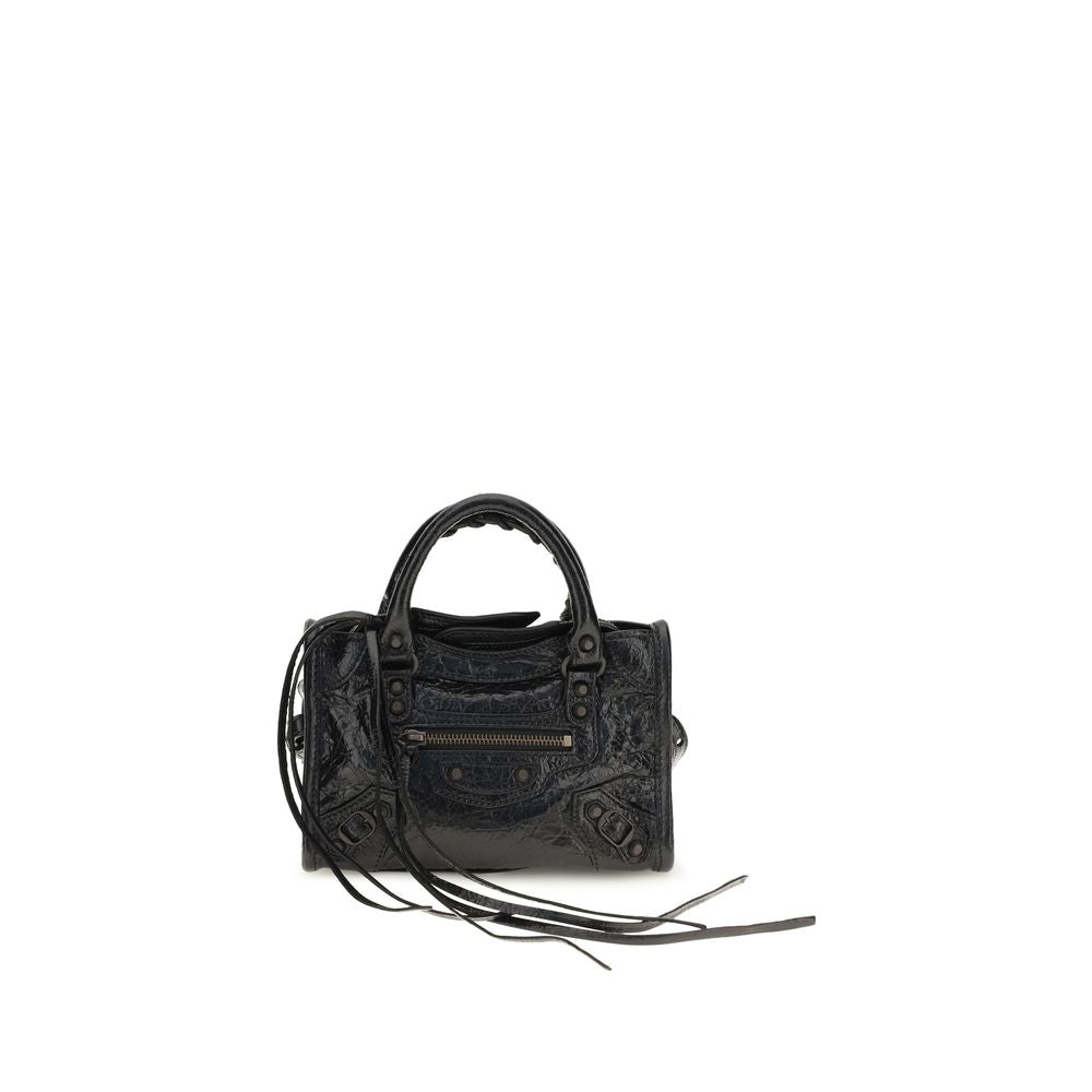 Balenciaga Black Lamb Leather Le City Nano Handbag