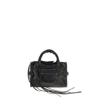 Balenciaga Black Lamb Leather Le City Nano Handbag