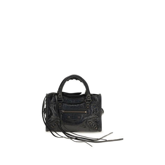Balenciaga Black Lamb Leather Le City Nano Handbag