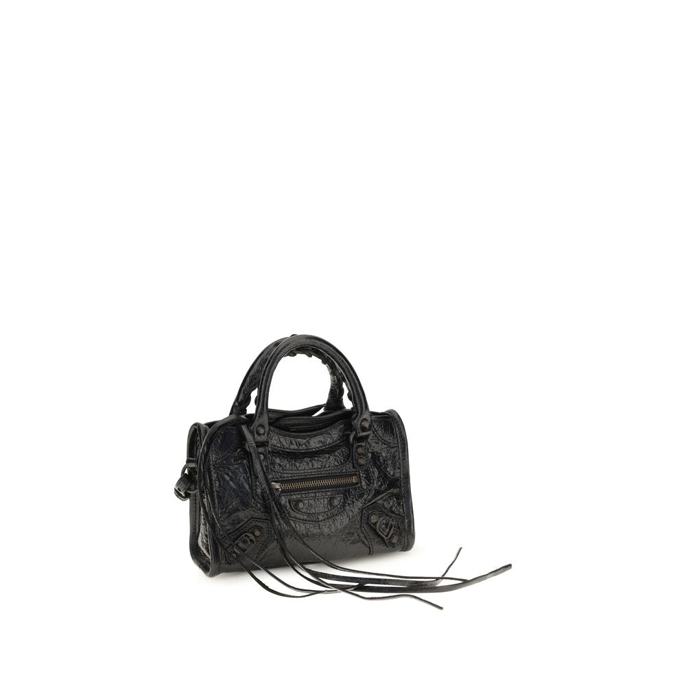 Balenciaga Black Lamb Leather Le City Nano Handbag