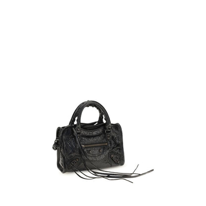 Balenciaga Black Lamb Leather Le City Nano Handbag